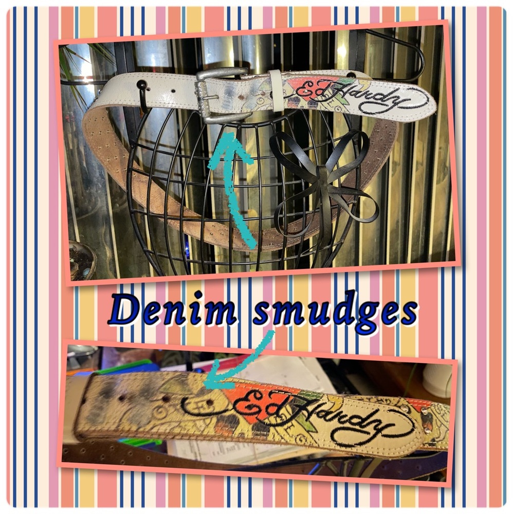 Ed Hardy Leather Belt   Unisex - Picture 2 of 3